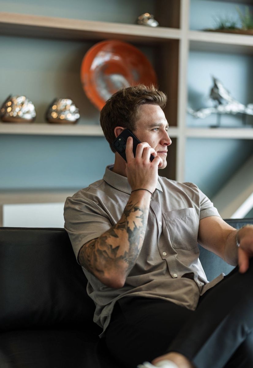 Tyler Rebkowich on a phone call